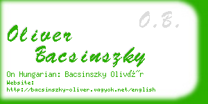 oliver bacsinszky business card